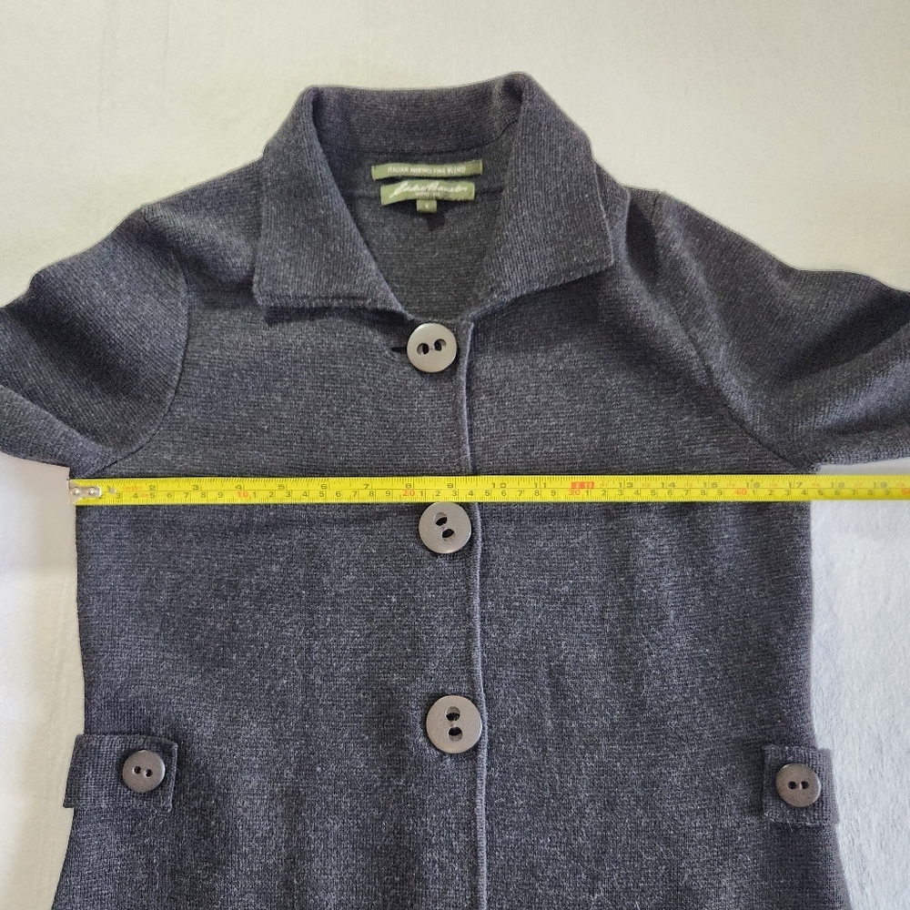 Eddie Bauer Charcoal Knit Button-Front Women's Jacket Size Small - Picture 5 of 11